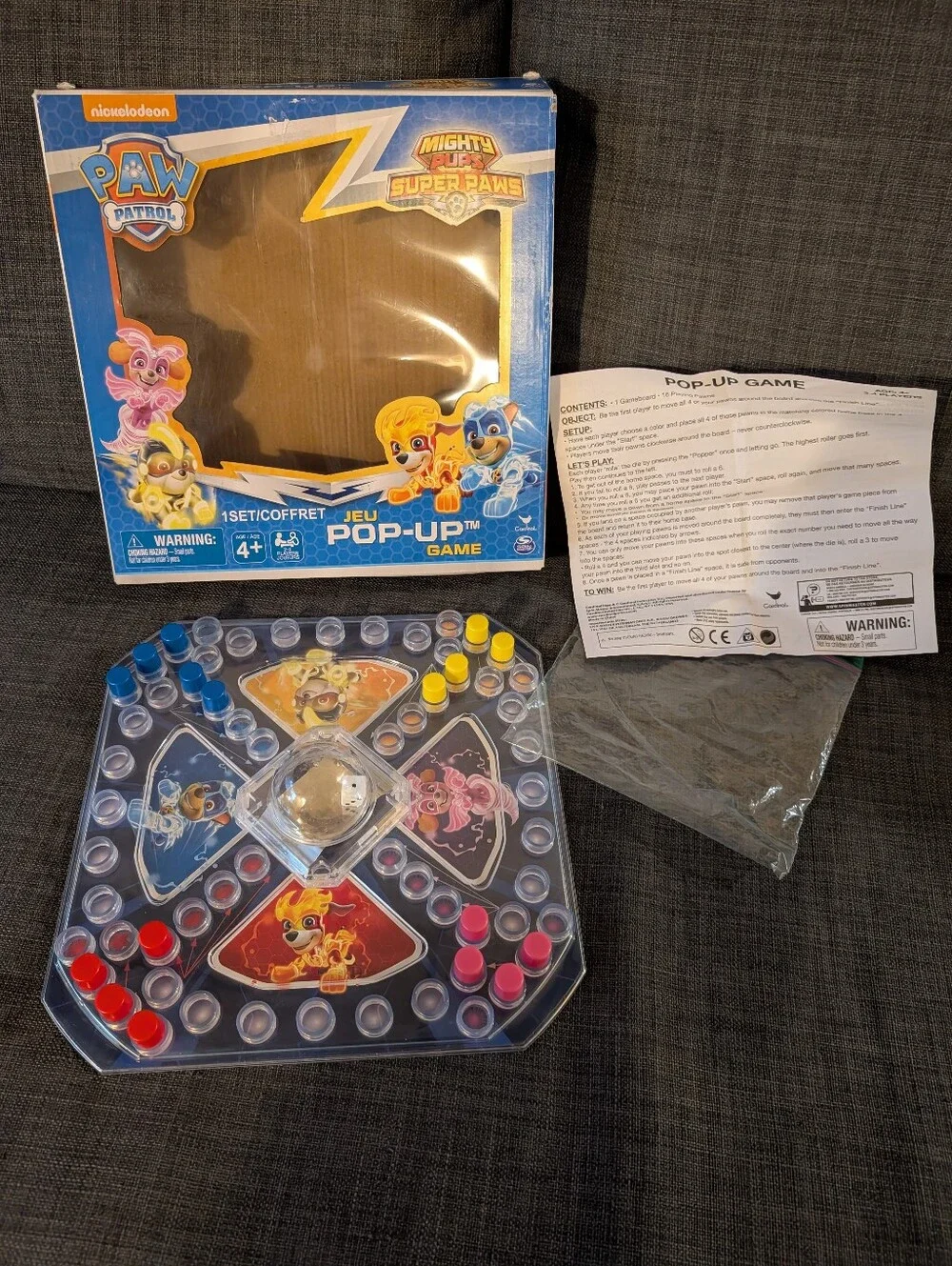 Paw Patrol Pop Up Game